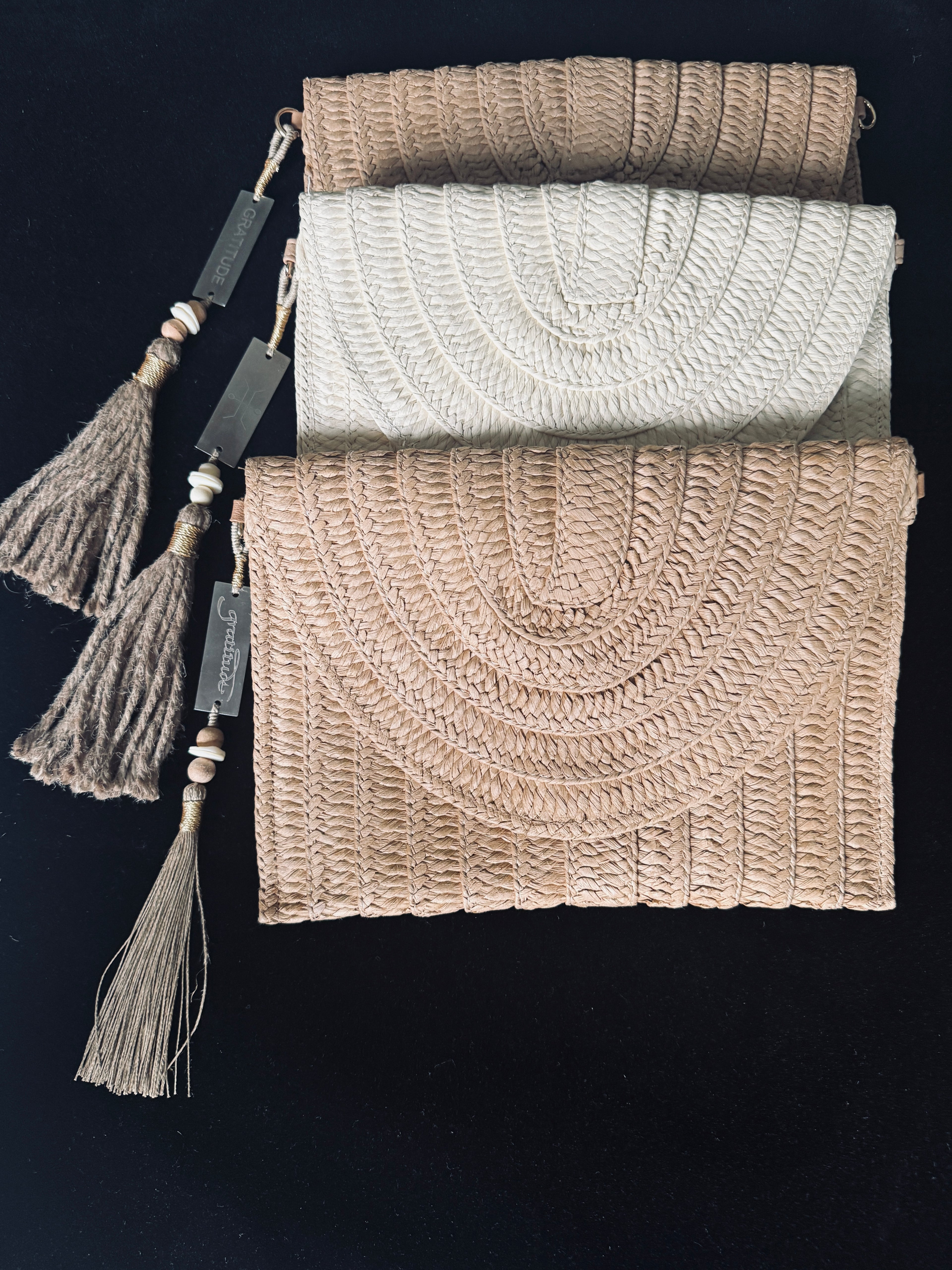 Woven Straw Clutch