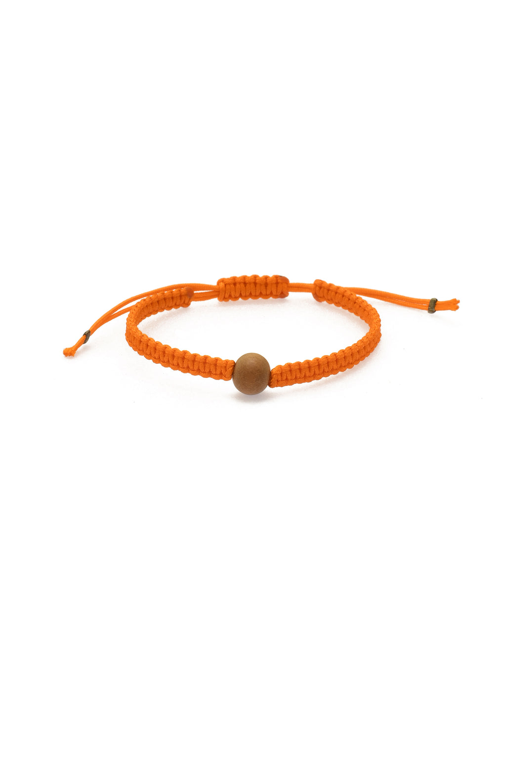 Orange Wooden Bead Bracelet