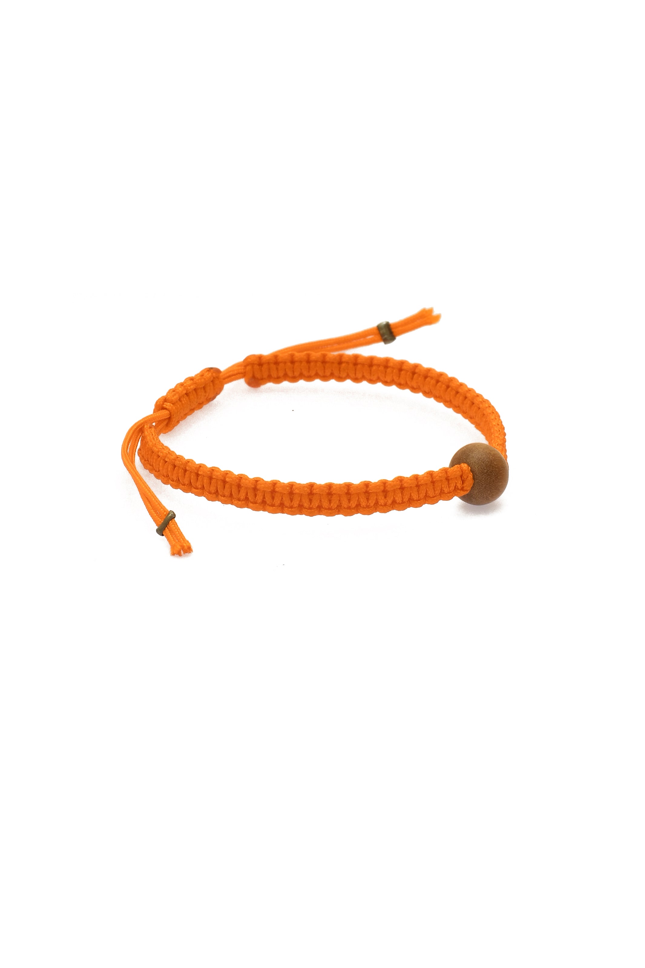 Orange Wooden Bead Bracelet