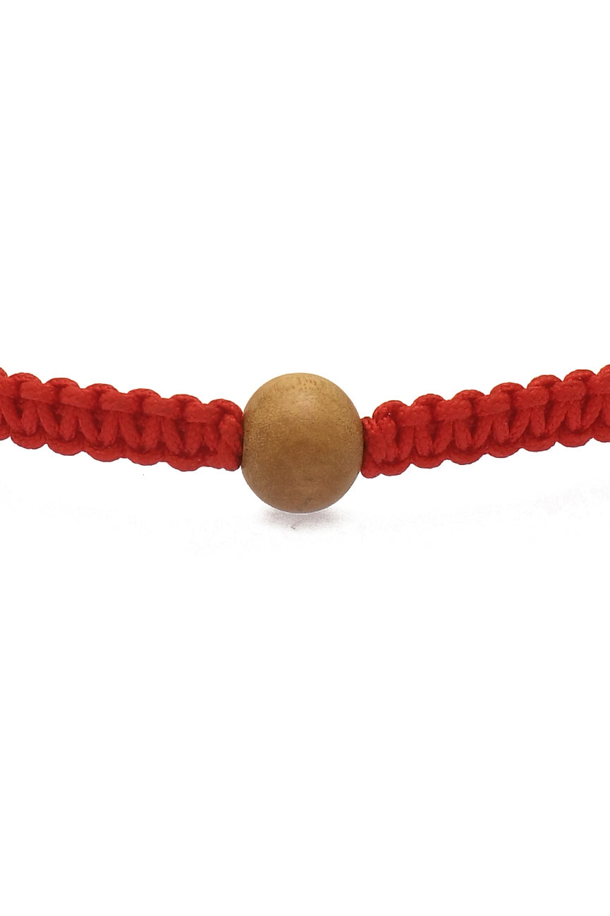 Cranberry Wooden Bead Bracelet