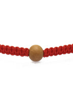 Cranberry Wooden Bead Bracelet