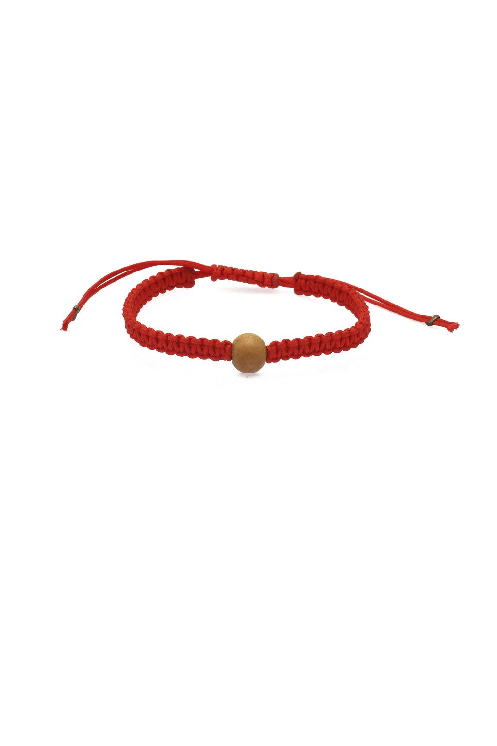 Cranberry Wooden Bead Bracelet