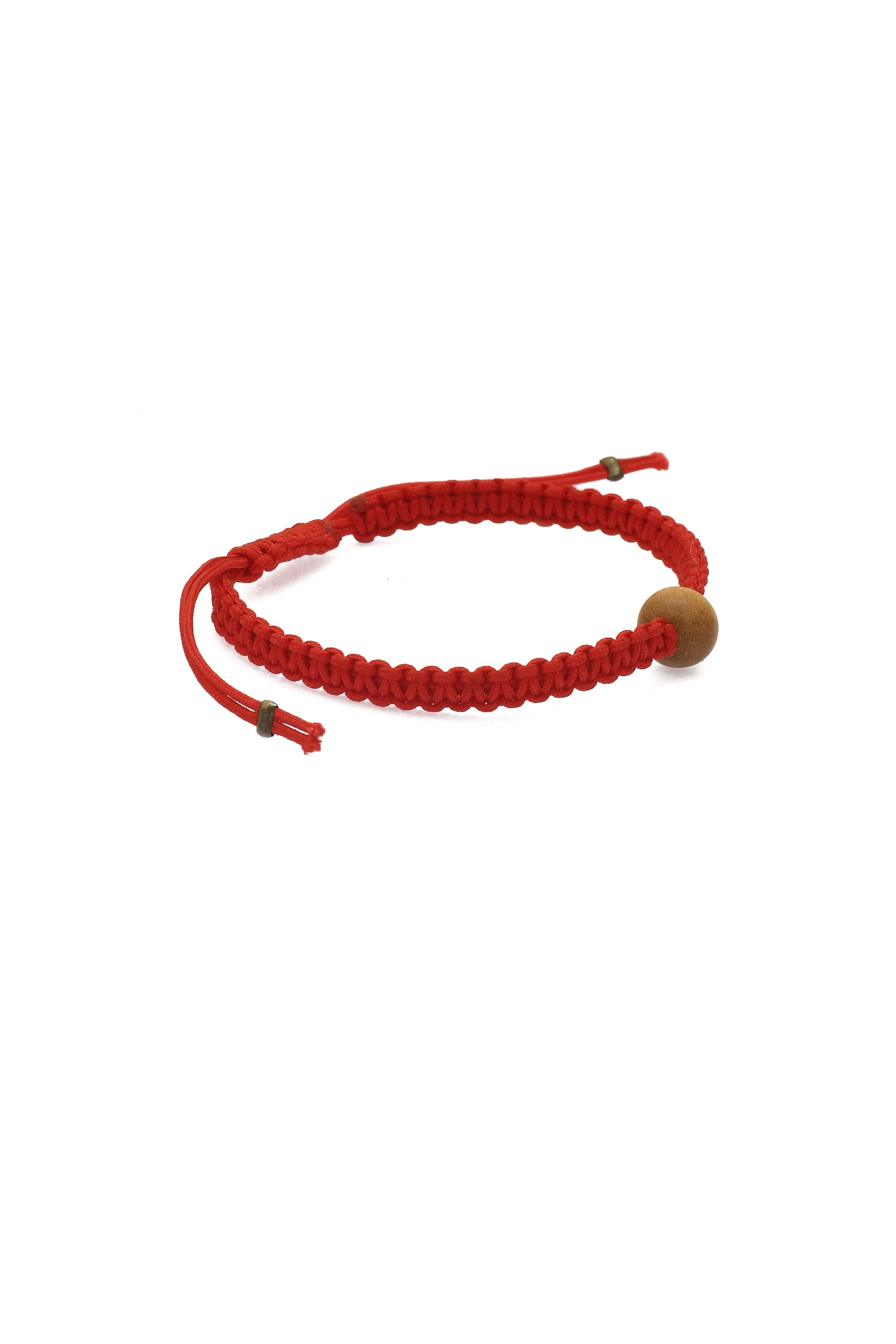 Cranberry Wooden Bead Bracelet