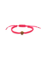 Neon Pink Wooden Bead Bracelet