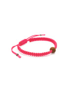 Neon Pink Wooden Bead Bracelet