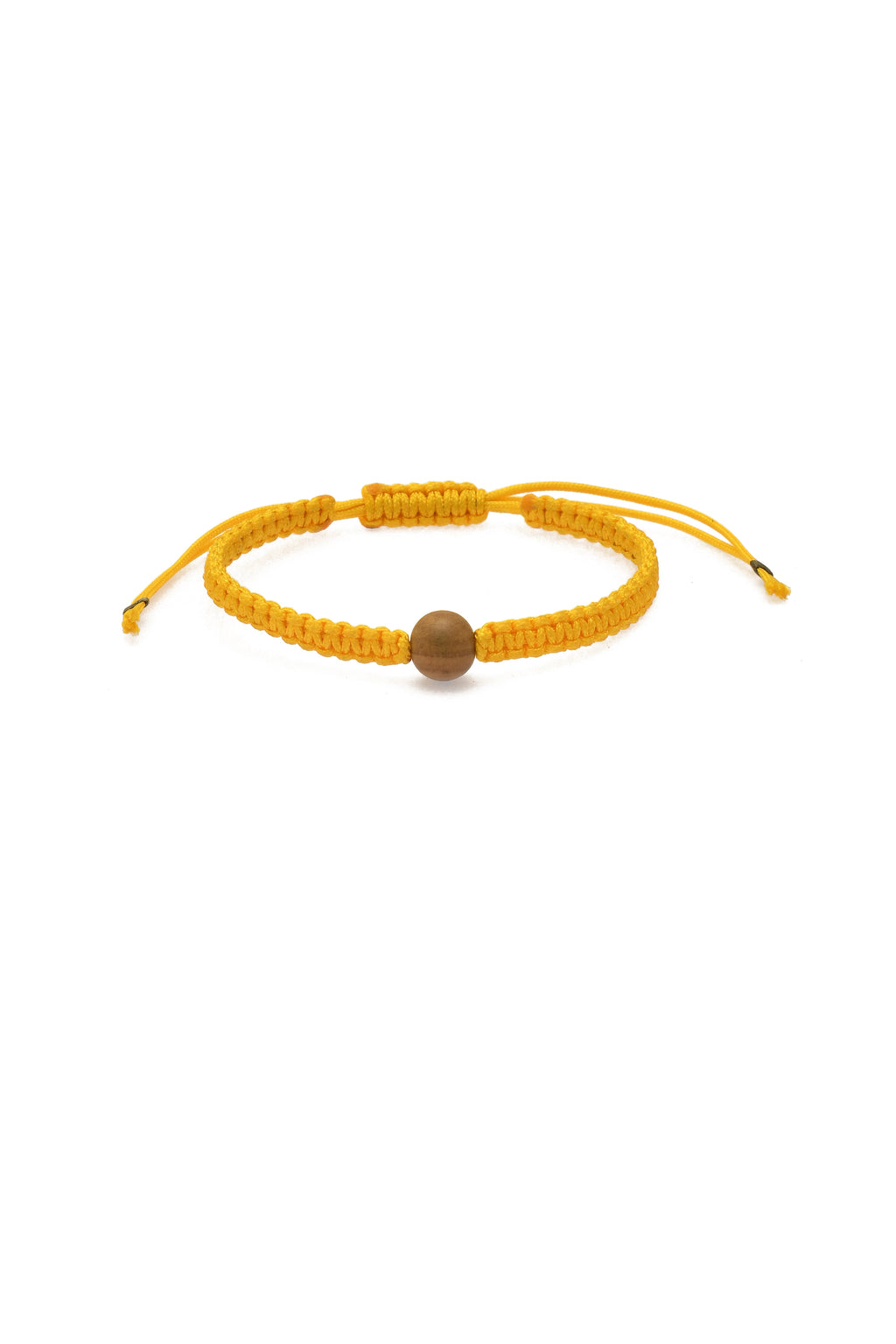Yellow Wooden Bead Bracelet