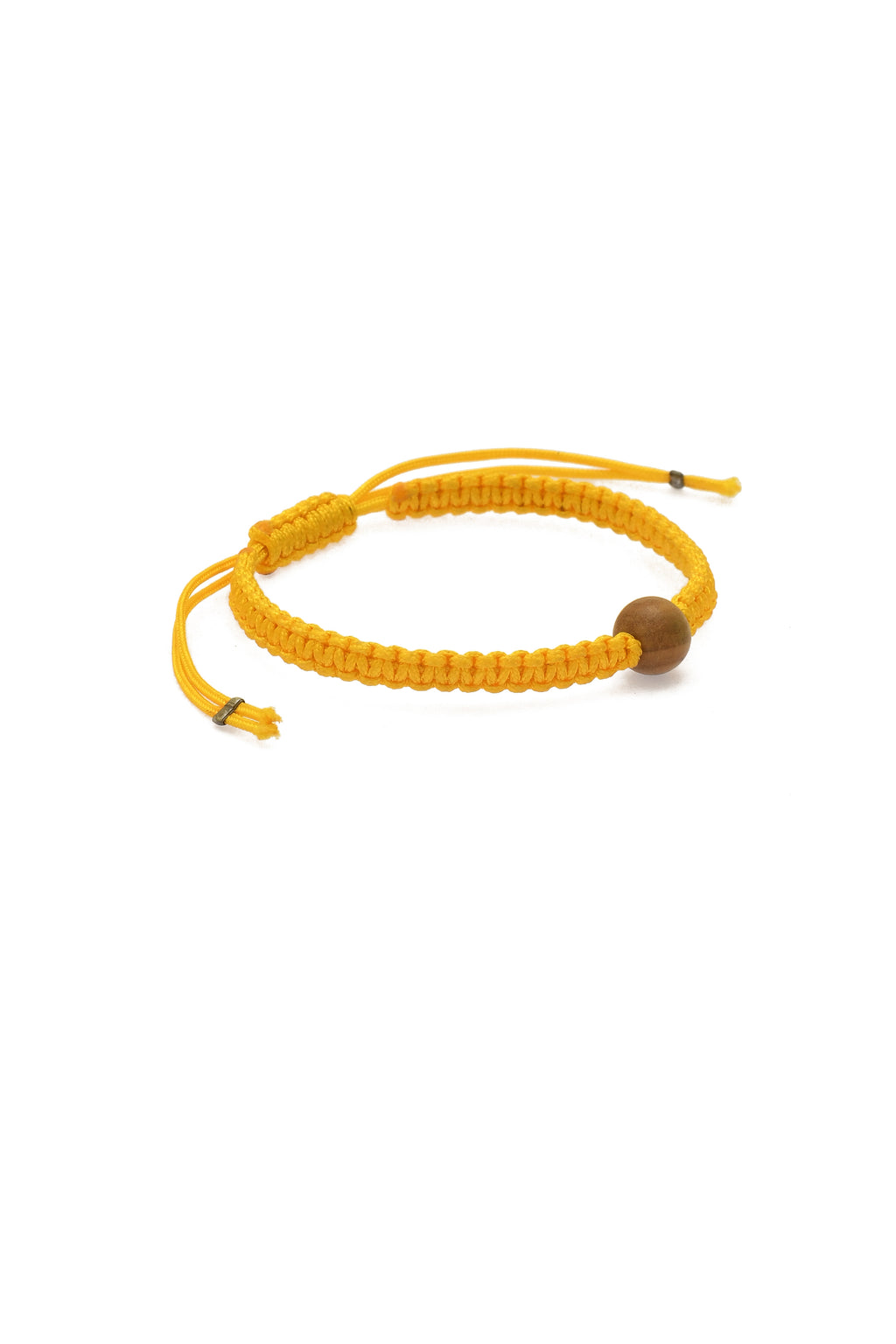Yellow Wooden Bead Bracelet